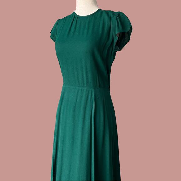 Reformation Gavin Dress Emerald Green Size 4 Small Cap Sleeve Slit Maxi Gown - Picture 11 of 11